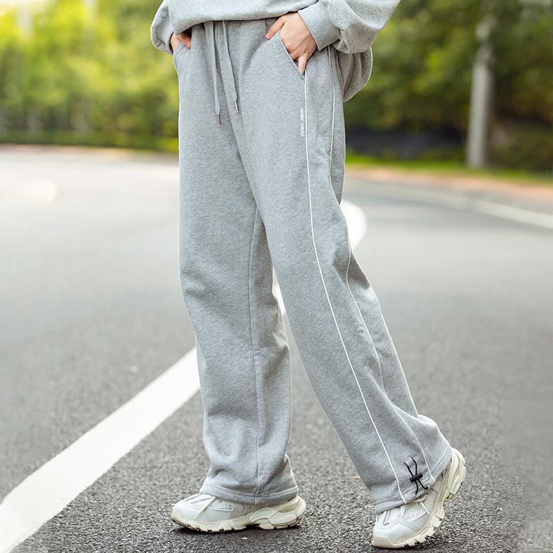 Girls' Loose Cuffed Sports Pants - Trendy Slimming Casual Sweatpants for Junior and High School Students