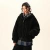 Unisex Thick Winter Cotton Jacket With Detachable Fur Collar Short Loose Fit Hooded Coat Students Couples