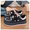 2025 Women's Thick-Soled White Canvas Sneakers - Autumn Hot Style, Versatile for Students
