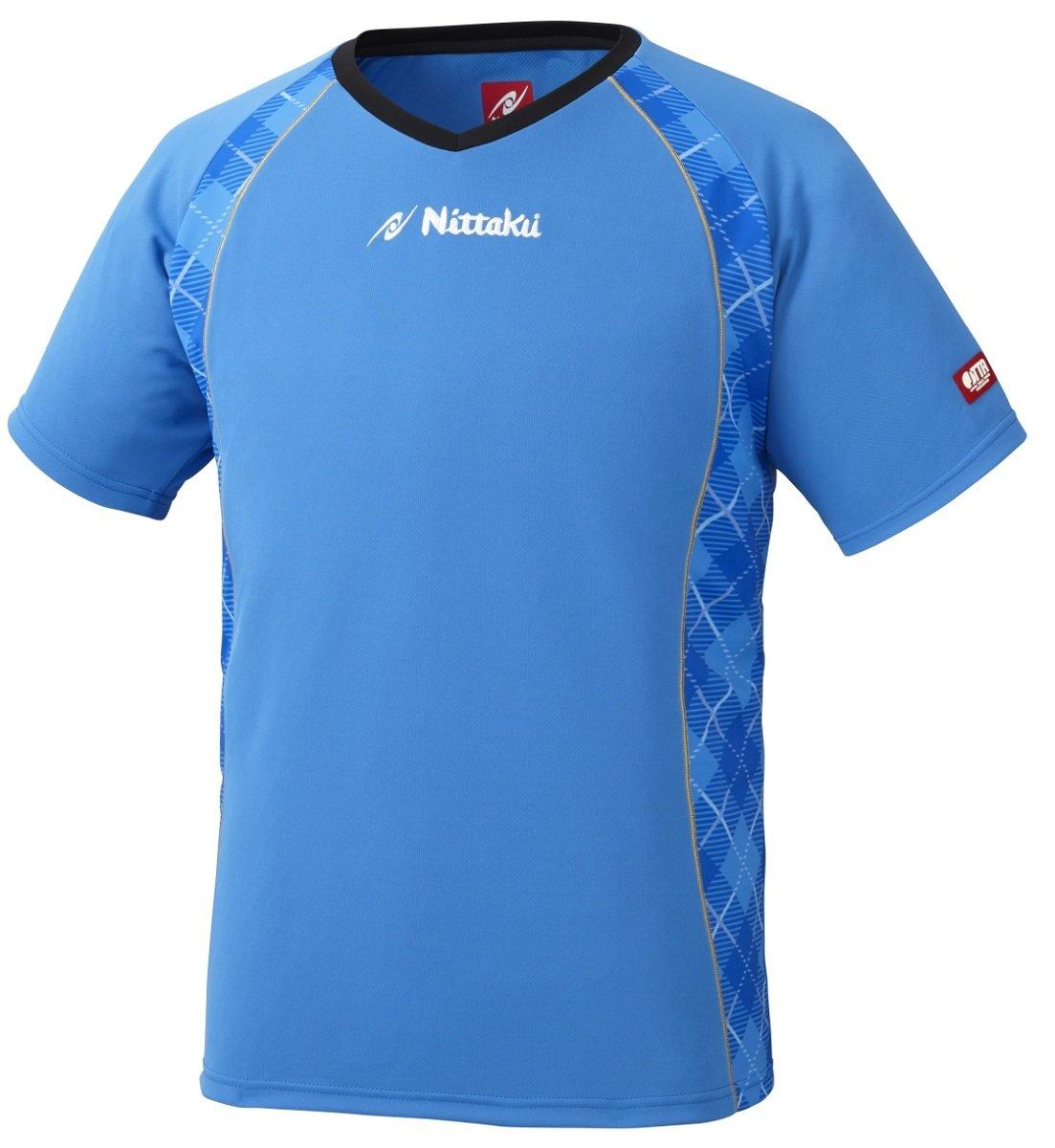 

Nittaku Унисекс Футболка для настольного тенниса Синяя Размер L V-образный вырез NW-2171 (03)