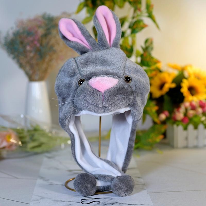Kids Animal Hat Bomber Hat Trapper Hat Animal Earflap Hat Drama Props For Kid Rabbit Pig Raccoon Rooster Frog