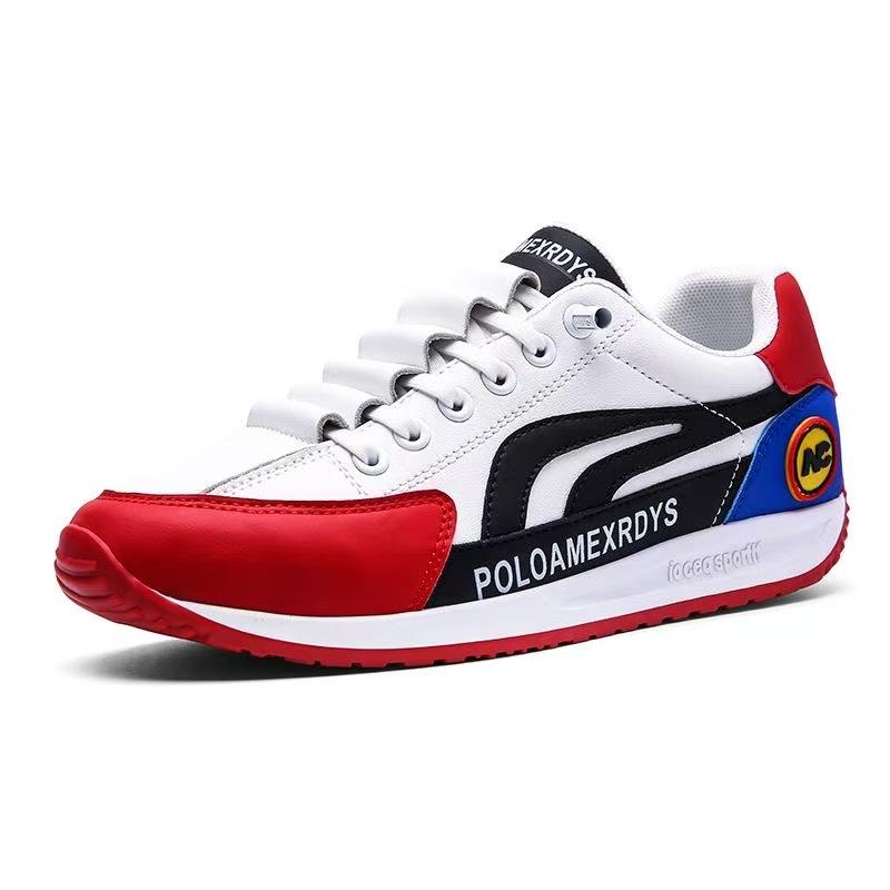 Frühlings- und Herbst-Herren-Freizeitschuhe Atmungsaktive, rutschfeste und verschleißfeste Sportschuhe Mesh Low-Top trendige kleine weiße Schuhe Weichsohlige Laufschuhe