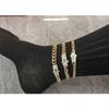Fashion Monaco Anklet 4N6N8N23cm25cm High Quality 14K Gold Plated Anti-fading Anklet for Men and Women