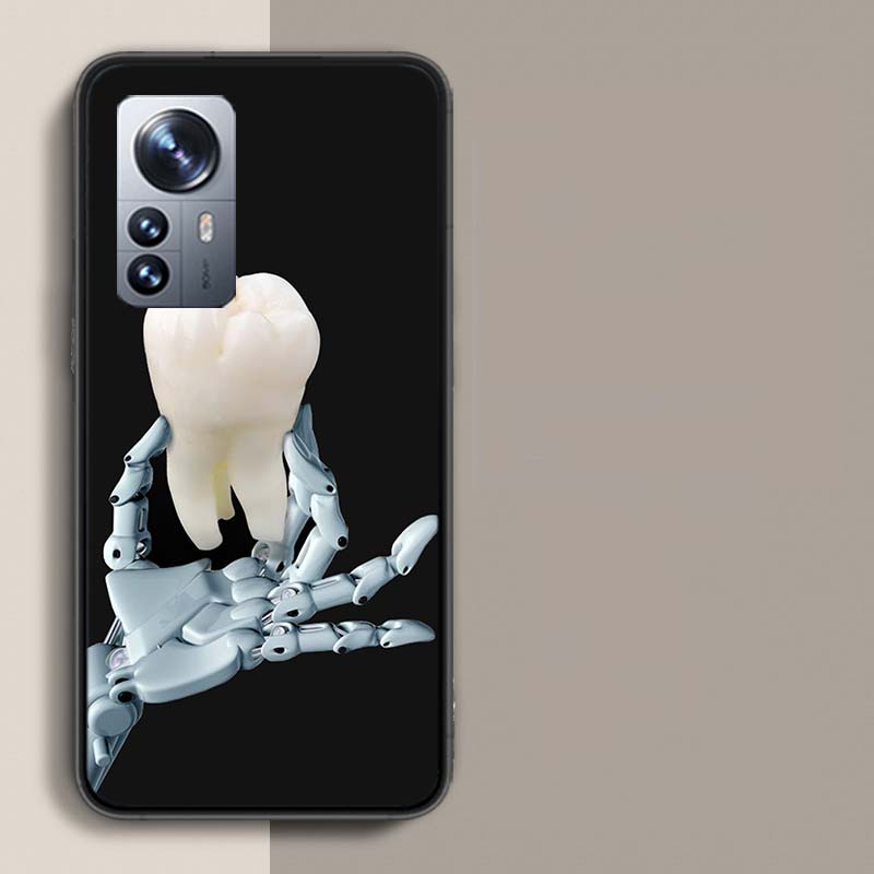 Dentist Tooth Pattern Phone Case For Xiaomi Poco X3 NFC X4 GT M3 M4 M5 M5S X7 X6 X5 F6 Pro F5 F4 Mi F3 F2 Cover TPU Capa Coque C