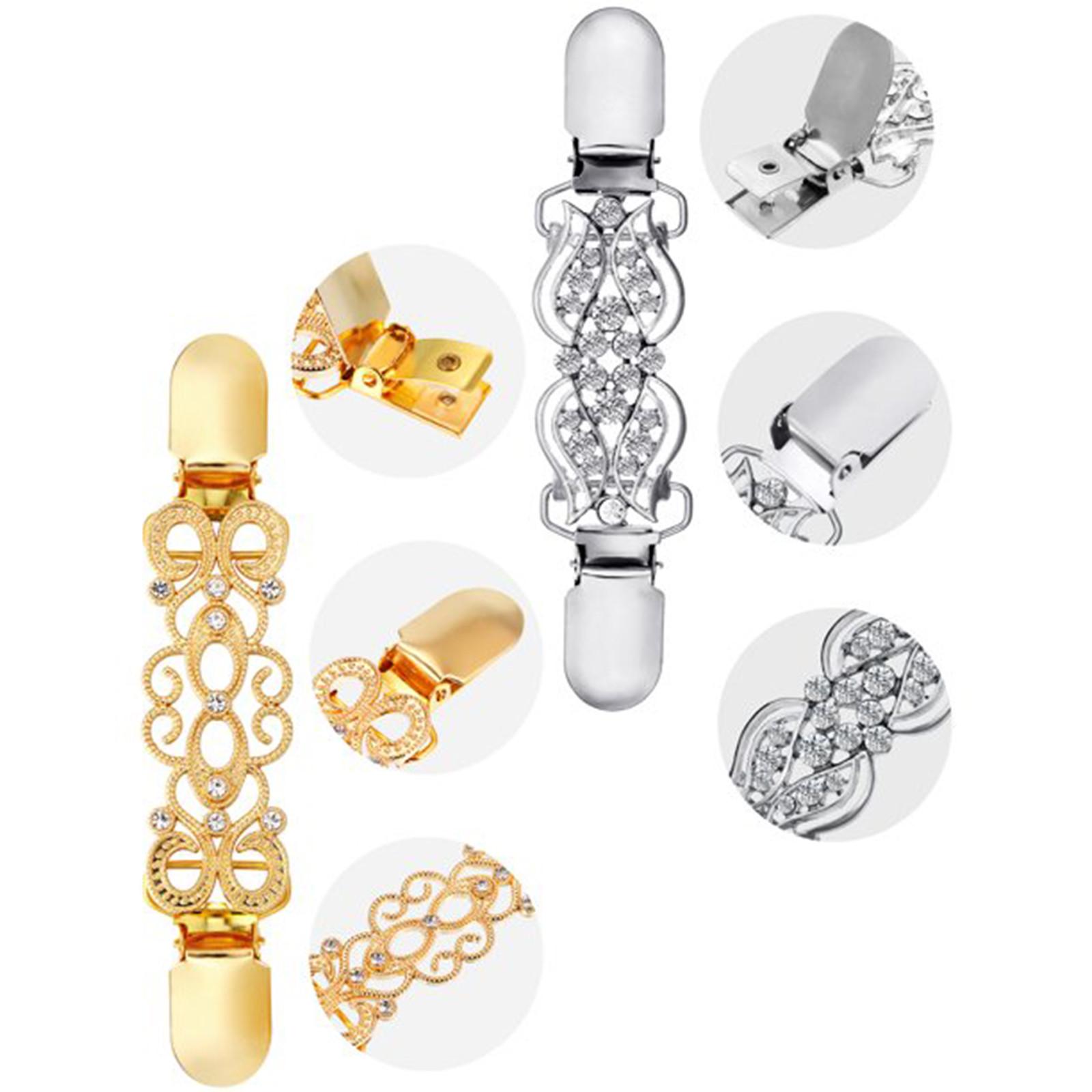 

4 Pieces Vintage Sweater Clip Set Women Shawl Clip Dress Collar Clip Shirt - Clip One Size чёрный