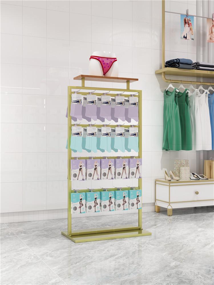 Wrought Iron Floor-standing Sock and Underwear Display Rack for Clothing Stores, Creative Commercial Jewelry Hanging Rack
