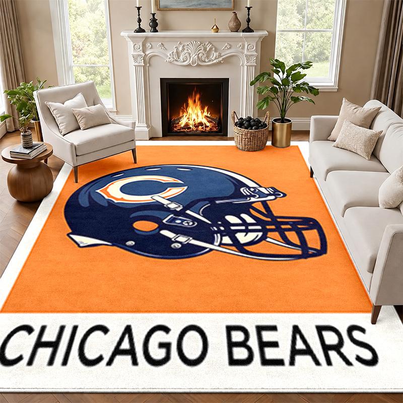 Tappetino d'ingresso Chicago Bears per Soggiorno o Camera da Letto Tappetino Protettivo Sotto Sedia Decorazione Ufficio Regalo di Natale Regalo di Compleanno