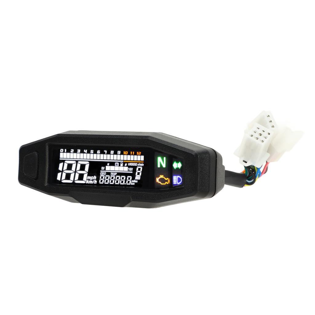 Speedometer Versatile LCD Display High Accuracy 12V LED Fuel Level Gauge Universal for Motorcycle Racing Motorbike