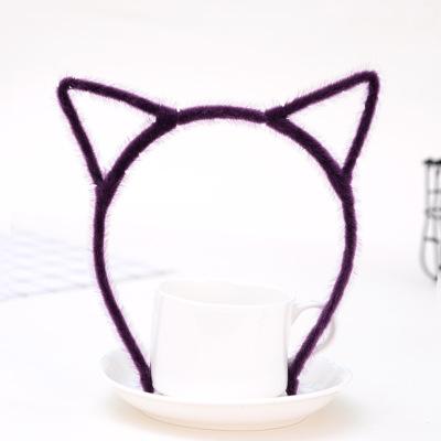 Nieuwe mode Harajuku kleine duivel kat druk haar pluche kattenoren hoofdband pink