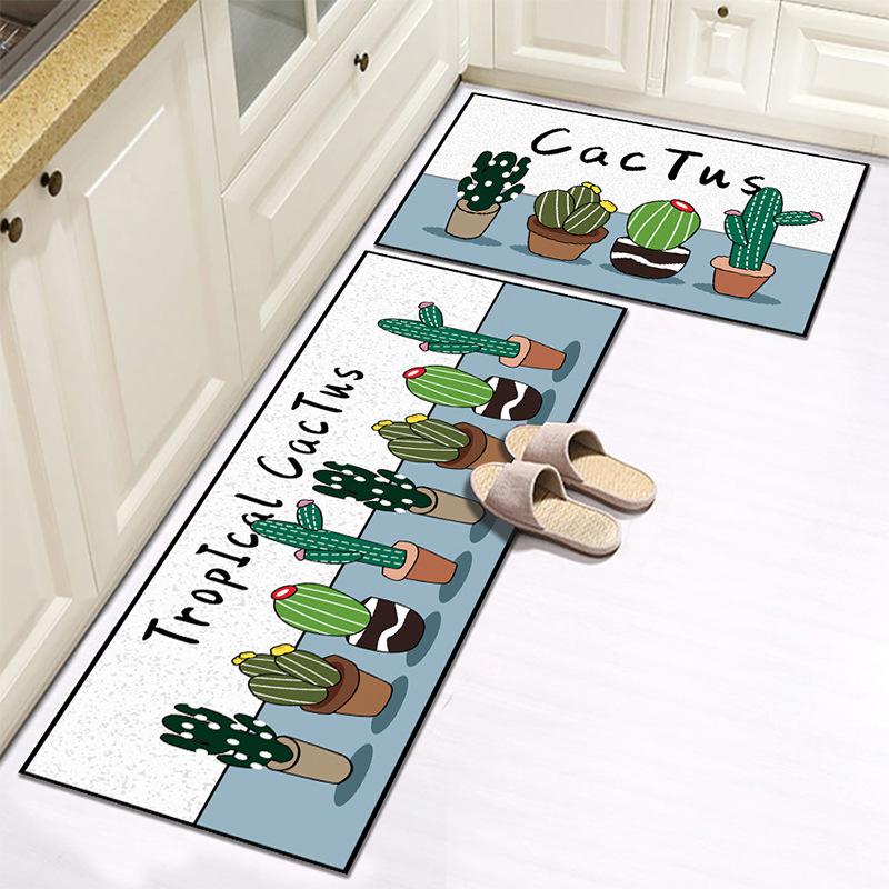 WTEMPO Kitchen Carpet Printed Carpet Thick Foot Mat Floor Mat Simple Door Mat Entrance Door Mat