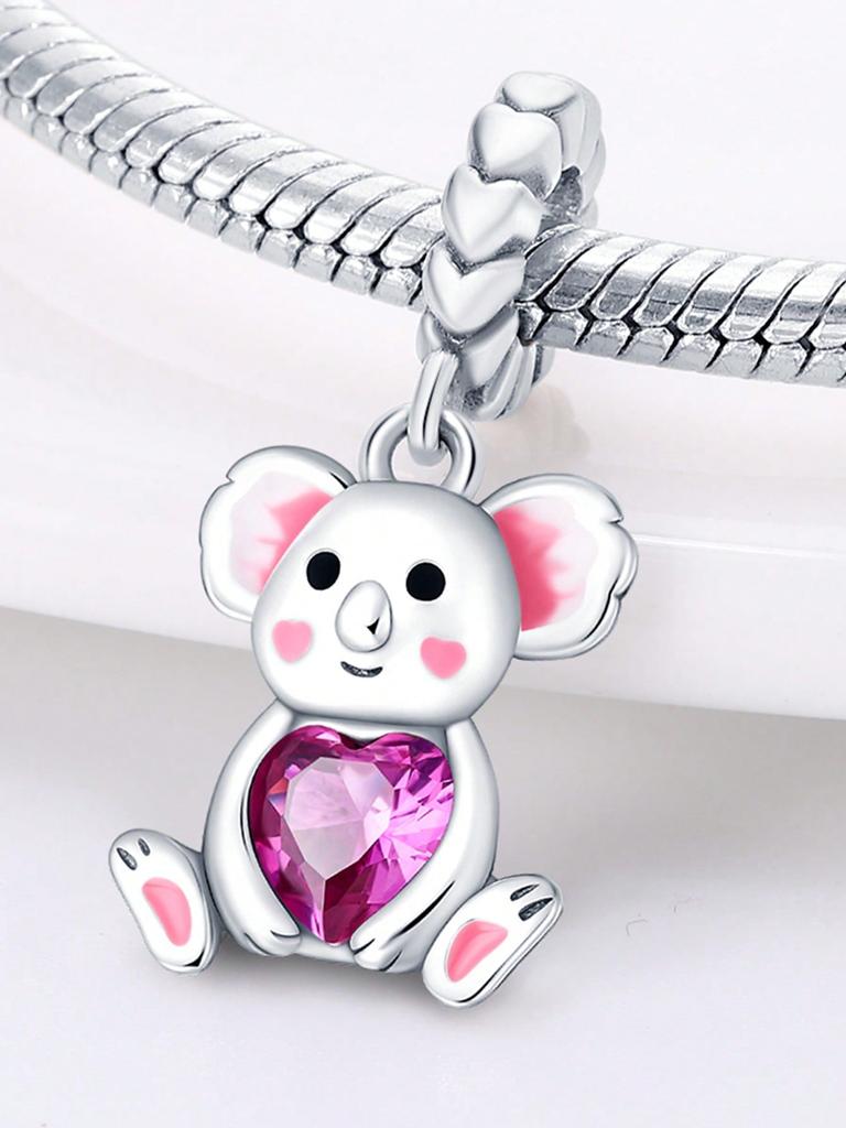 Charms Plata Cute Elephant Bear Beads Copper Plated Fit Copperoriginal Bracelet For Jewelry Making Diy Charm