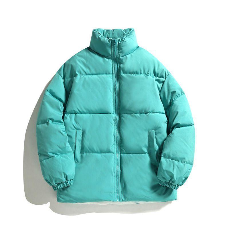 Men's and Women's Padded Jackets Stand-up Collar Solid Color Bread Jackets Trendy Men's Padded Jackets Can Be Printed