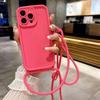 Crossbody Adjustable Lanyard Strap Rope Soft Case For iPhone 16 15 Pro Max 14 13 12 11 X XR XS 8 Plus Shockproof Silicone Cover