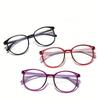 3pcs Ultra Light Round Frame Glasses Fashionable for Daily Computer Reading Use High Quality Eyewear