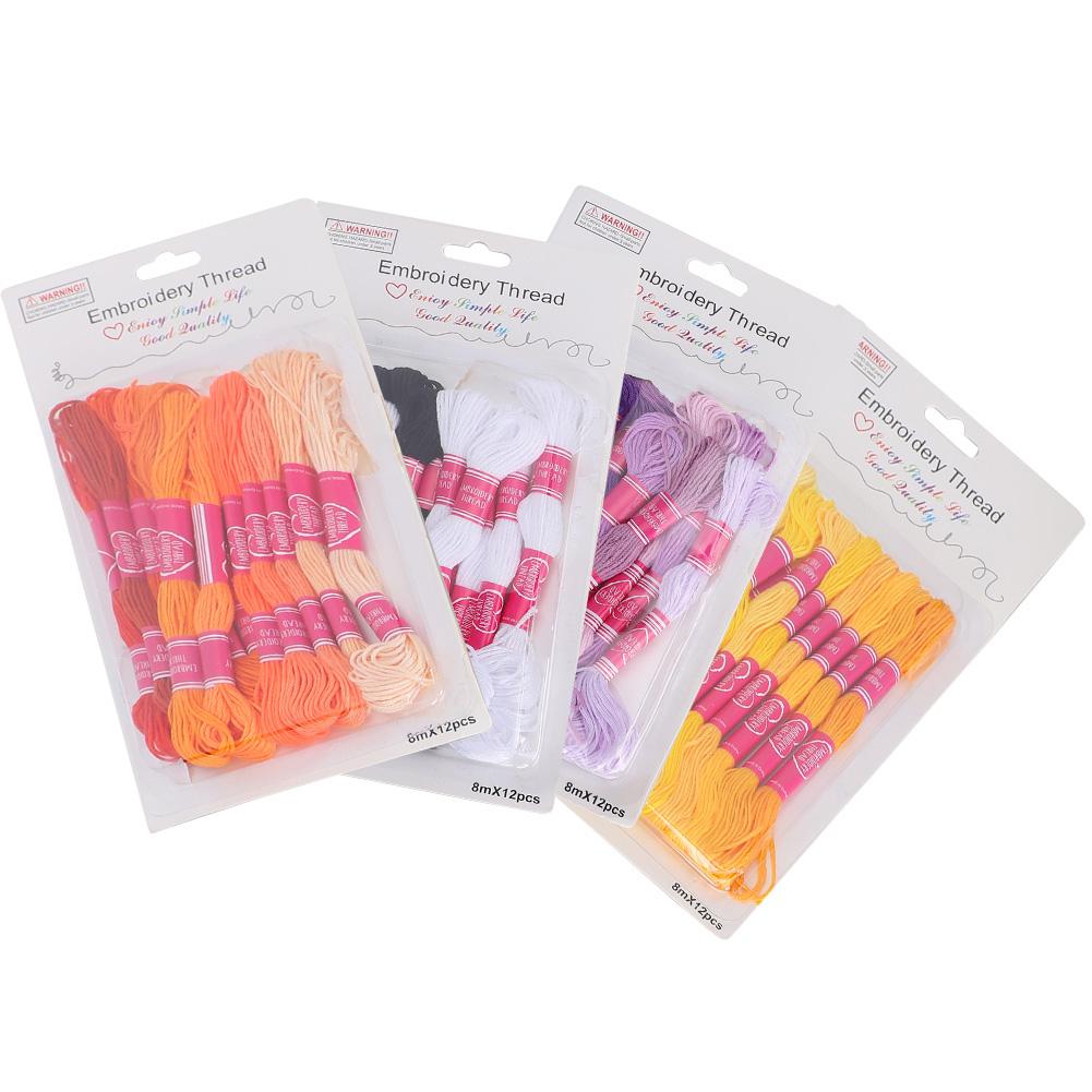 48 buc Ață de Broderie Ață pentru Artizanat Cusătură în Cruce Multicoloră Ață de Broderie DIY