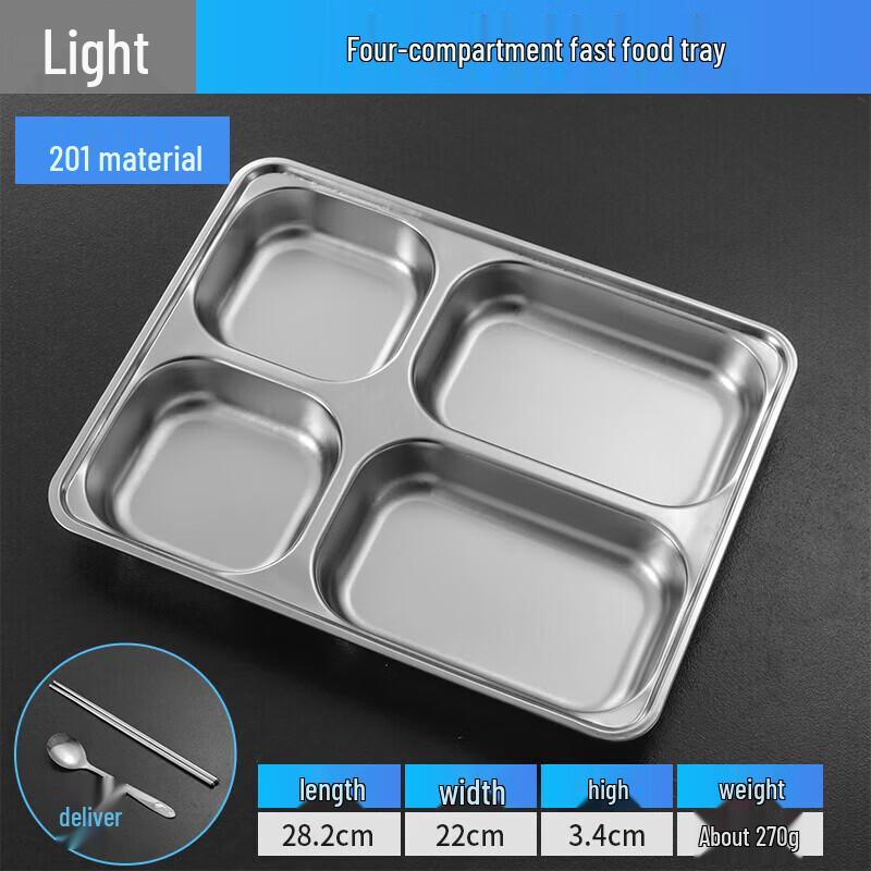 

Stainless Steel Divided Cafeteria Tray