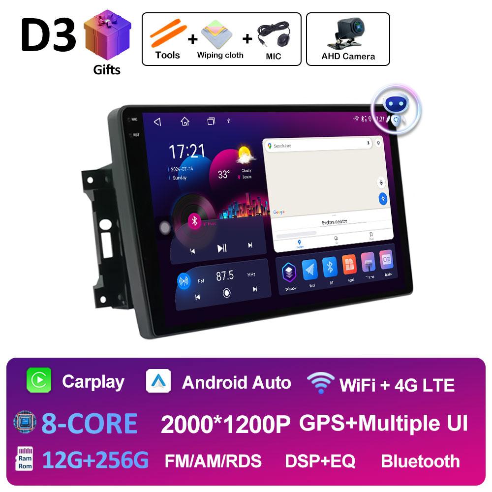 For Jeep Wrangler 3 JK 2007 2008 2009 2010 - 2018 Android 14 Wireless Carplay GPS Navigation Bluetooth Smart System Accessories