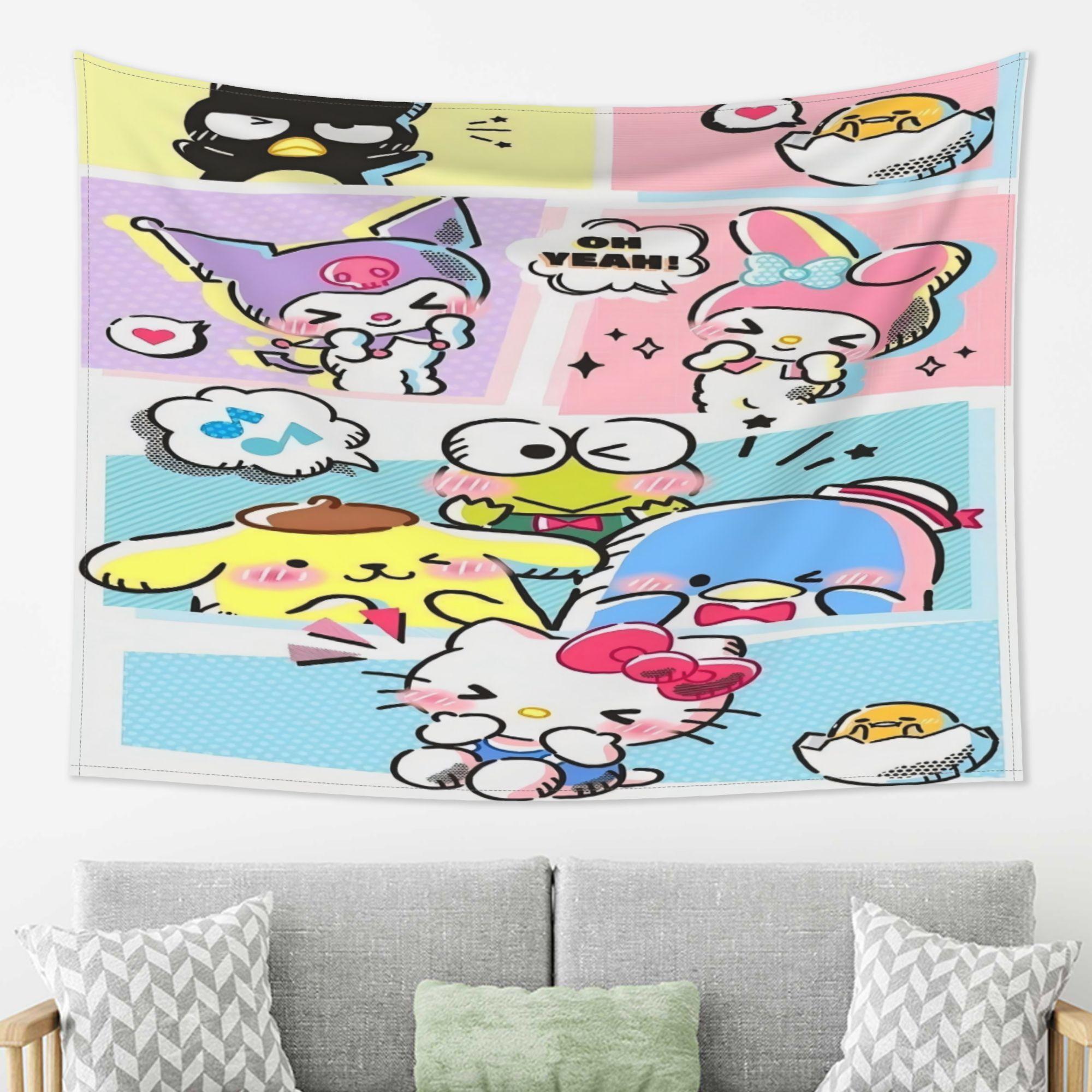 

Soft Machine Washable Cartoon Theme Tapestry for Bedroom Living Room Dorm High Quality MultiSize Flat Print Design 74x94cm(29x37in)