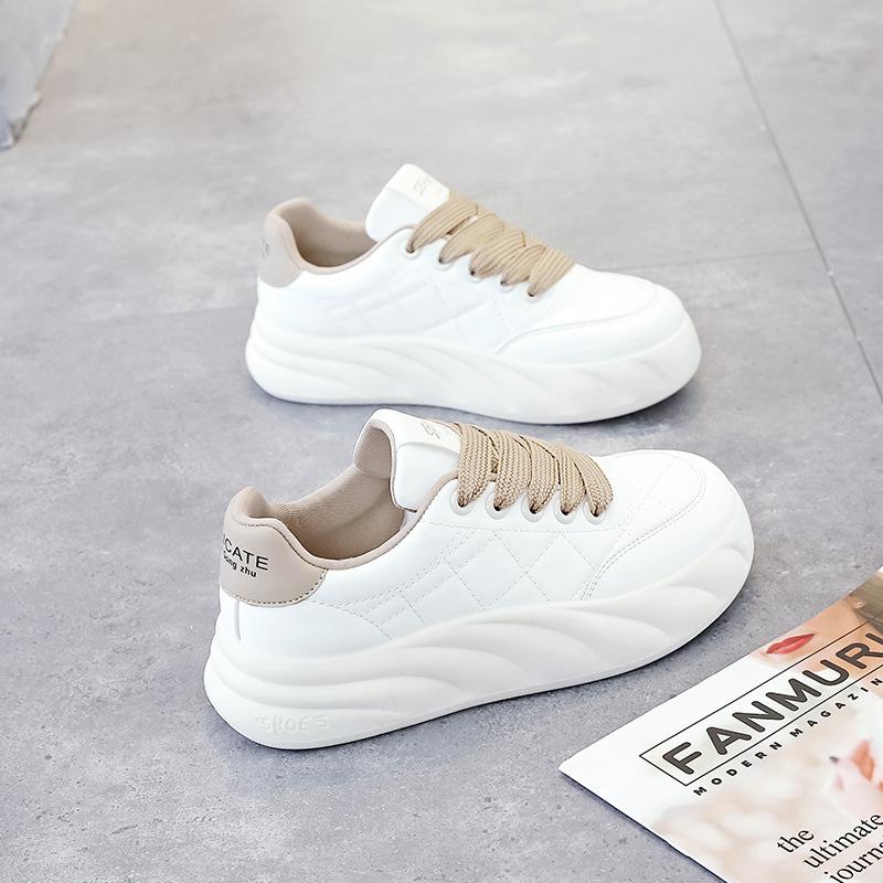 

Board shoes women s flat shoes women s 2025 spring new casual sports versatile Korean version women s shoes sports white shoes A02 40