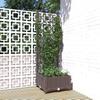 VidaXL Planter with Trellis Brown 40x40x121.5 Cm PP