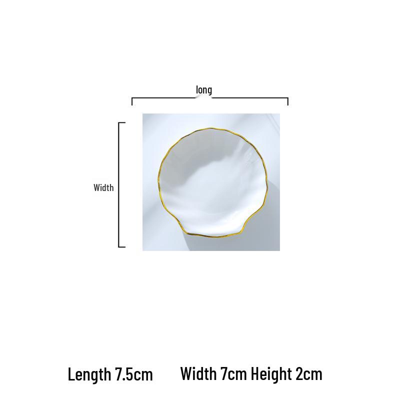 Europejski zestaw ceramicznych naczyń na przyprawy i sosy ze złotym rantem