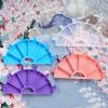 Diamond Painting Tool Kit with Fan Shaped Sorting Tray Rotating Pen Wax Pads Scraper Brush and Spoon for DIY Rhinestone Crafts