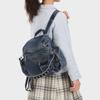 Vintage Denim Backpack Rivet Shoulder Bag Student Schoolbag Class Commuter Backpack