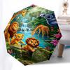 1PC Jungle Animals Umbrella-8-Rib Reinforced, Automatic Open, Lightweight & Durable, Fashion Accessory for Outdoor, Beach L0422