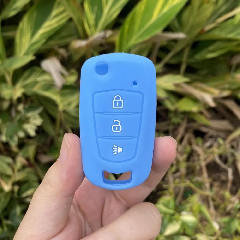 3 Buttons Silicone Car Fob Key Case Cover Skin Protector Rubber Shell for Great Wall Haval Hover H1 H3 H5 H6 Flip Key Chain set