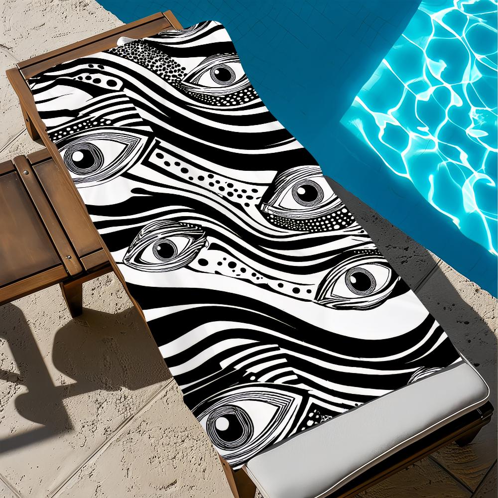 E-Evil ART Towel Beach Quick Dry Soft E-Eye Pool Towels Gift for Travel Gym Shower Camping Sports