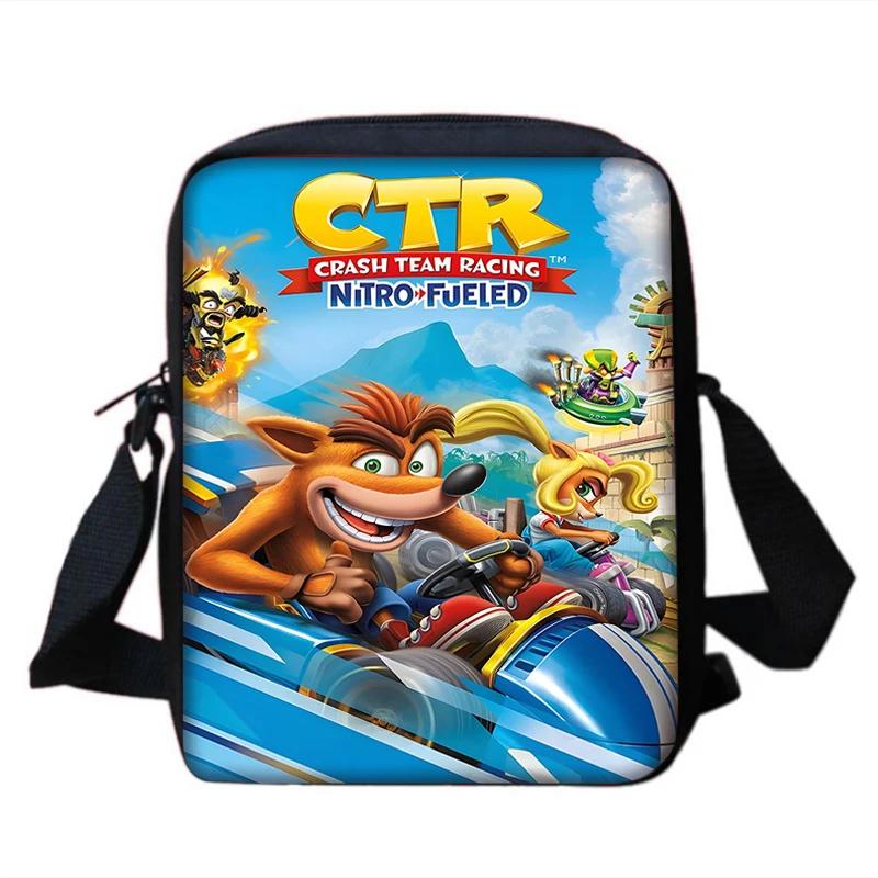 Child Backpacks Cartoon Crashs Bandicoots Shoulder Bag Pencil Case Pupil Large Capacity School Bags For Boys Girls Best Gift