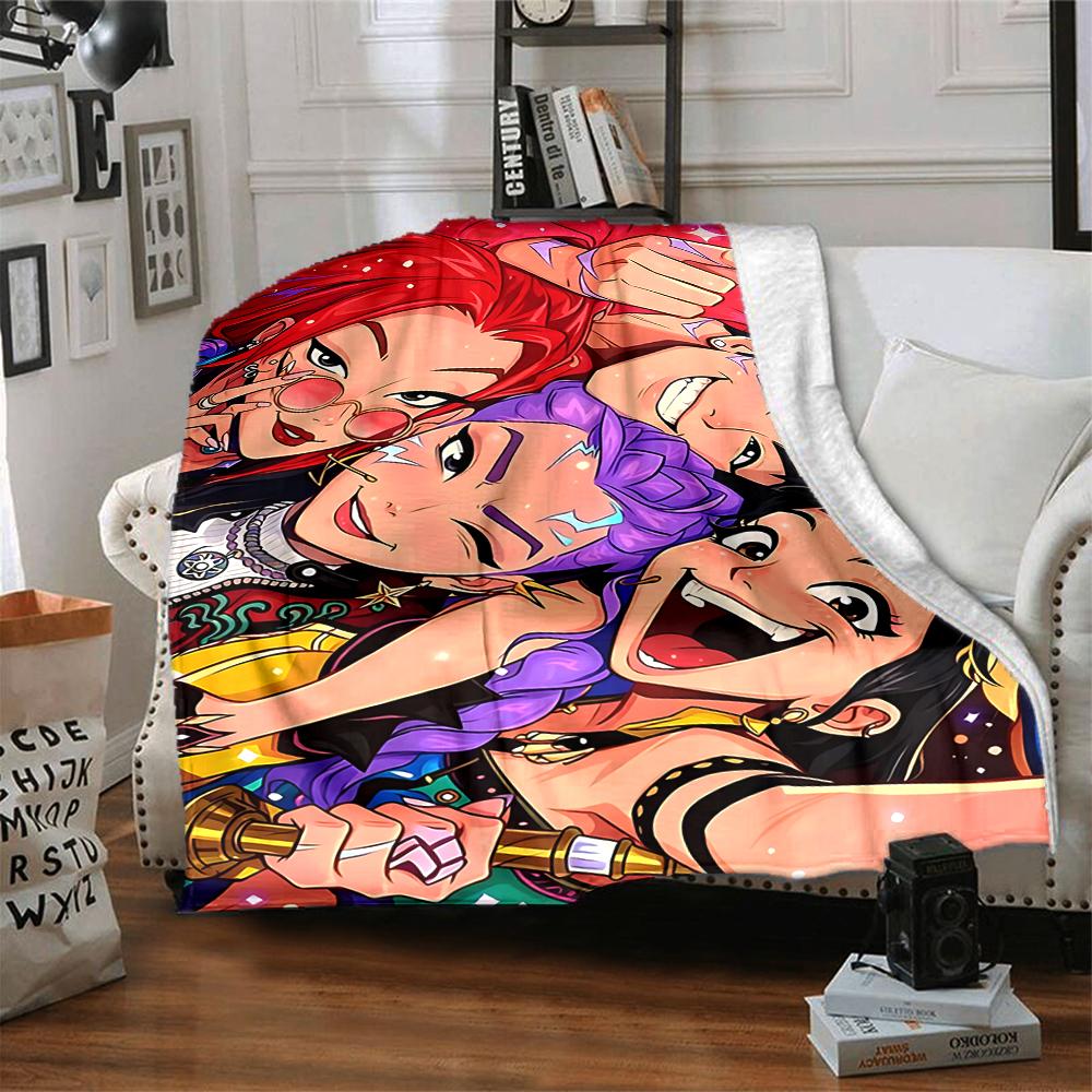 1Pc Colorful Friendship Celebration Flannel Blanket, Soft And Comfortable, Casual Warm, Camping Travel, Christmas, Halloween Xmas Gift S1645