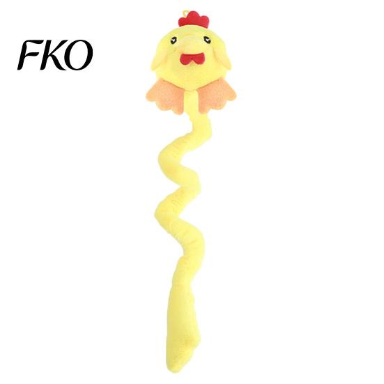 Scratch Proof Cat Toy Plush Animal Toy, Long Tail Chew with Crinkle Sound, Amusement Hanging Stuffed Fox Chick Monkey for Indoor Cats Solo