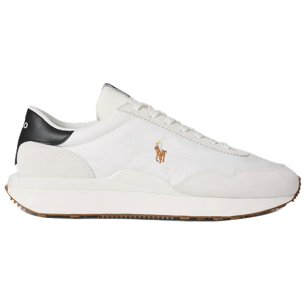 Polo Ralph Lauren Train 89 Suede Round Toe Thick Sole Embroidered Pony Low Top Lifestyle Casual Shoes Men sneaker White 100009794
