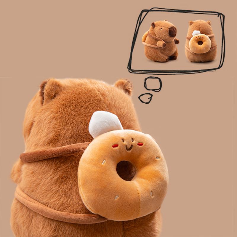 25-60Cm Cartoon Cute Capybara Plush Doll Pillow Food Baguettes Croissant Chips Dumpling Backpack Capybara Animals Stuffed Toy