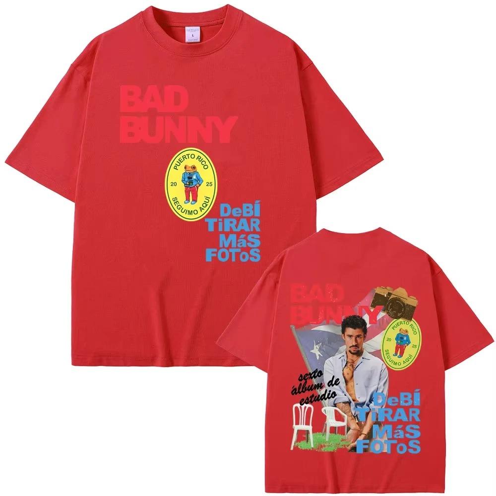 Raper Bad Bunny DeBi TiRAR MaS FOToS DTMF 2026 Tour Koszulki Męskie Damskie Hip Hop Muzyka Pop Koszulki Męskie Retro Oversize Koszulki