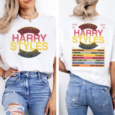 Harry Styles Together Tour 2026 Maglietta Concerto Uomo Bambino Donna, T-shirt Amante della Musica, E14