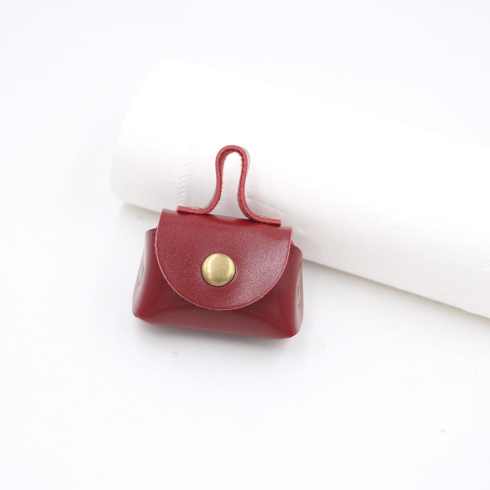 

Мини ретро имитация маленькая сумка кожаный багаж аксессуары Miu подвесной трос подвесные аксессуары в сочетании с декорациями сцены One size вино красного