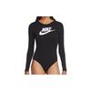 Long Sleeve One Piece Swimsuit Women Swimwear Black CU6503-010