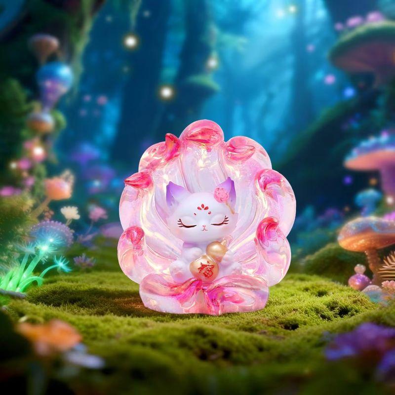 Walking On The Moon Nine Tailed Fox Blind Box Ancient Style Mini Glow Lamp Desktop Ornament Hidden Style Birthday Gift