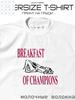 Übergroßes T-Shirt mit 'Frühstück des Champions'-Aufdruck