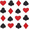 40Pcs 4 Style Computerized Embroidery Cloth Self Adhesive Patches Costume Accessories Appliques Poker Sign Mixed Color 26~31x24~32x1.2mm 10pcs/style