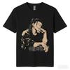 Unisex Oversized Jujutsu Anime Gojo Satoru Sketch Print Tshirt Casual Loose Short Sleeve Streetwear Tops Summer Fashion Tees