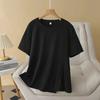 T-Shirt Damen Sommer Lässig Große Größe Locker Rundhalsausschnitt Pullover Kurzärmelige Oberteile