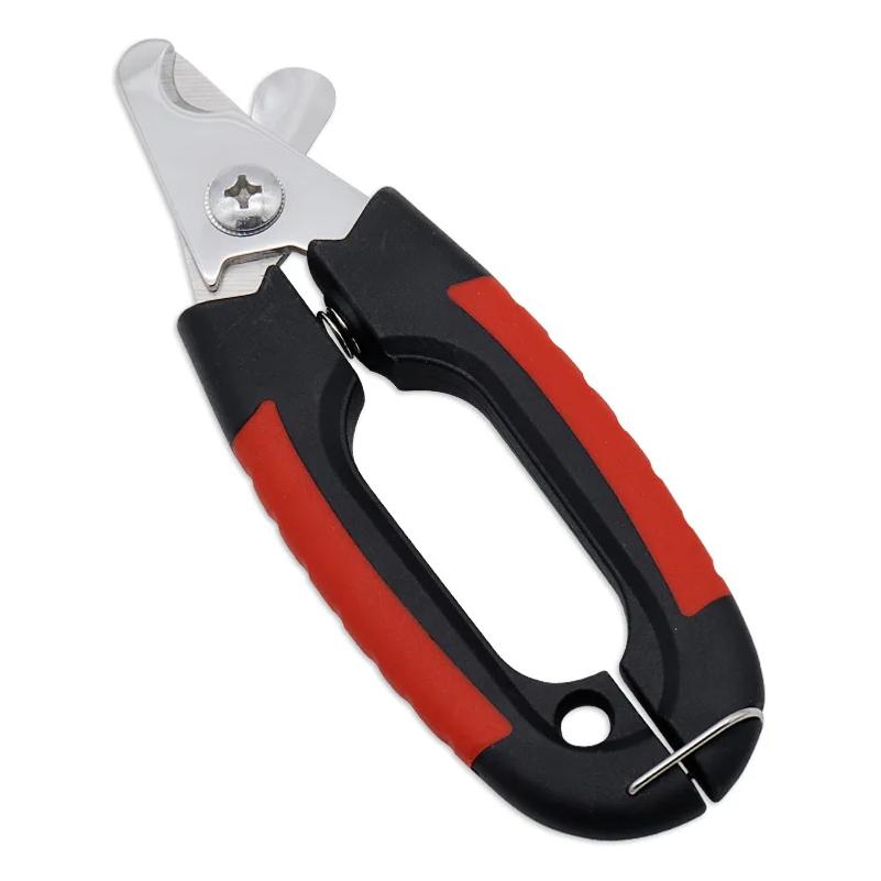 Anti-slip Handle Stainless Steel Pet Nail Clippers Durable Dog Cat Rabbit Claw Cutter Portable Pet Grooming Trimming Tool 1pc
