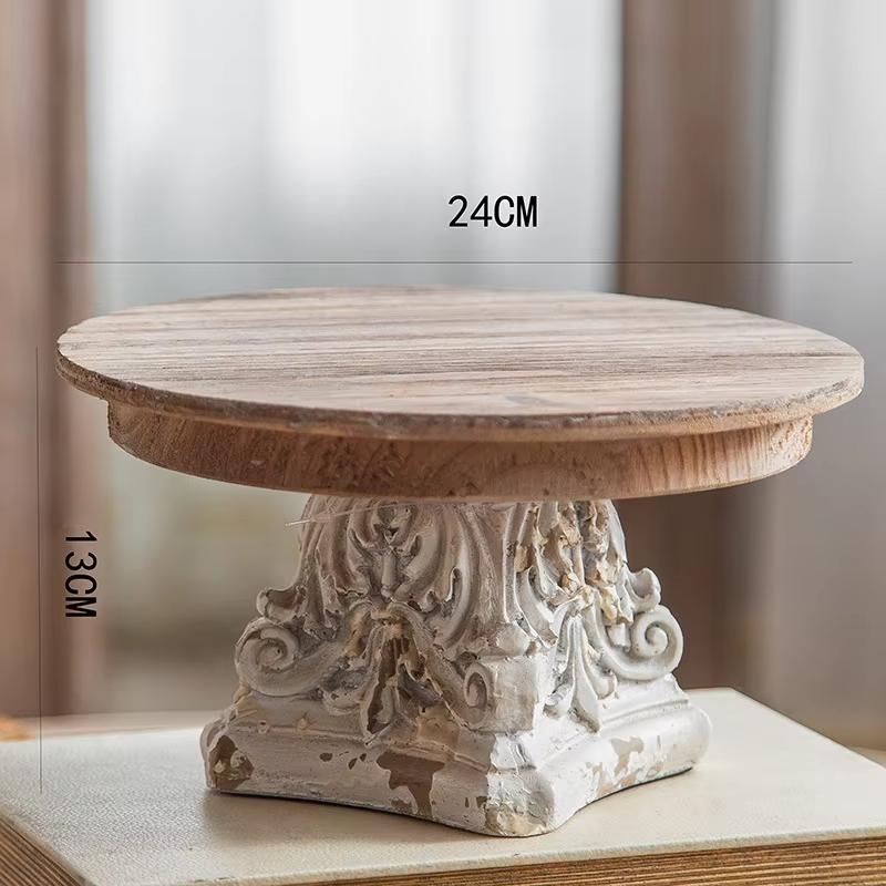 

Round Modern Storage Trays Fruit Food Wooden Luxury Figurines Aesthetic Organizer Ornaments Hospitality Accessories Kitchen