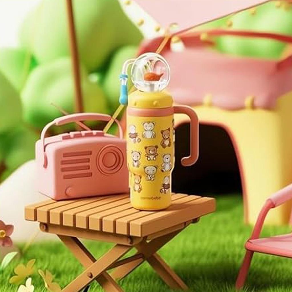 Drikkekopp med hvalsprut, 24 oz hvalkopp vannflaske, hvalspray-sippykopp i rustfritt stål, lekkasjesikker kopp med vektet sugerør for barn