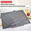 SW L/M/S Silicone Drain Pad Slope Draining Pads Kitchen Tableware Non-slip Mat Dish Drying Pad Heat-Resistant Pot Mats Coaster