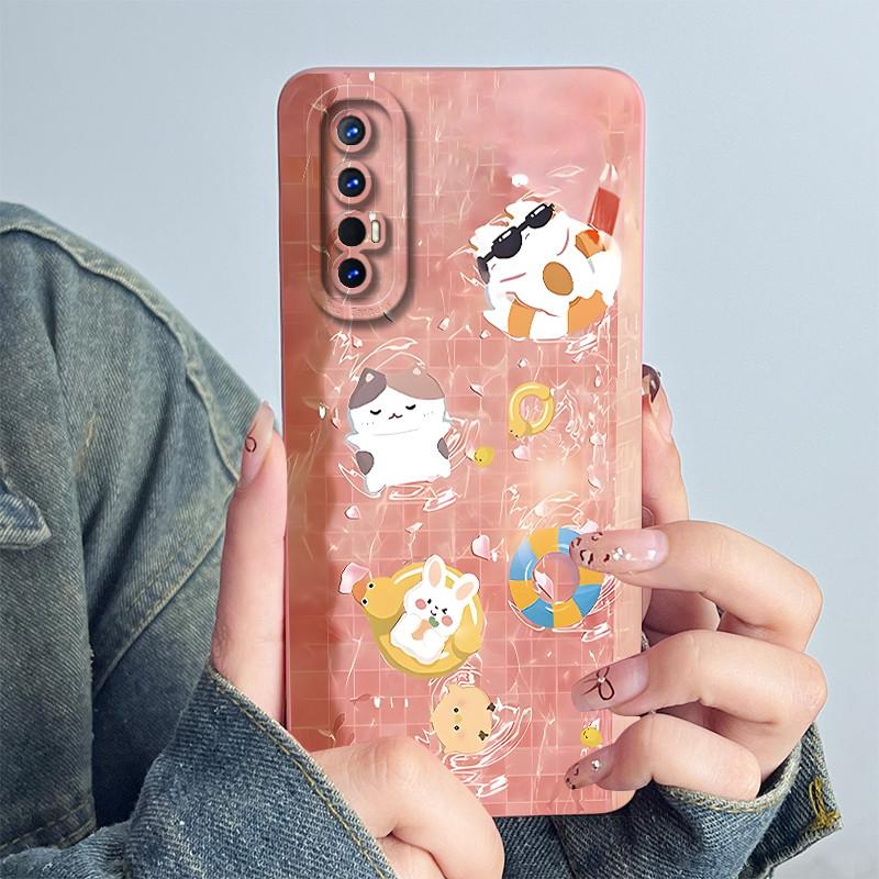 For OPPO Find X2 Neo / Reno3 Pro 5G Phone Case Cover CPH2009 Silicone Sweet Painted Cartoon Funda Lovely Printed Coque Casing
