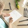 Schwarzer, dünnerer Stift, Set mit 9 Fineliner-Skizzenstiften